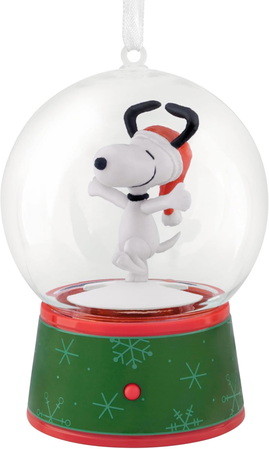 2026 Peanuts Musical Snow Globe Ornament with Motion RED BOX 
